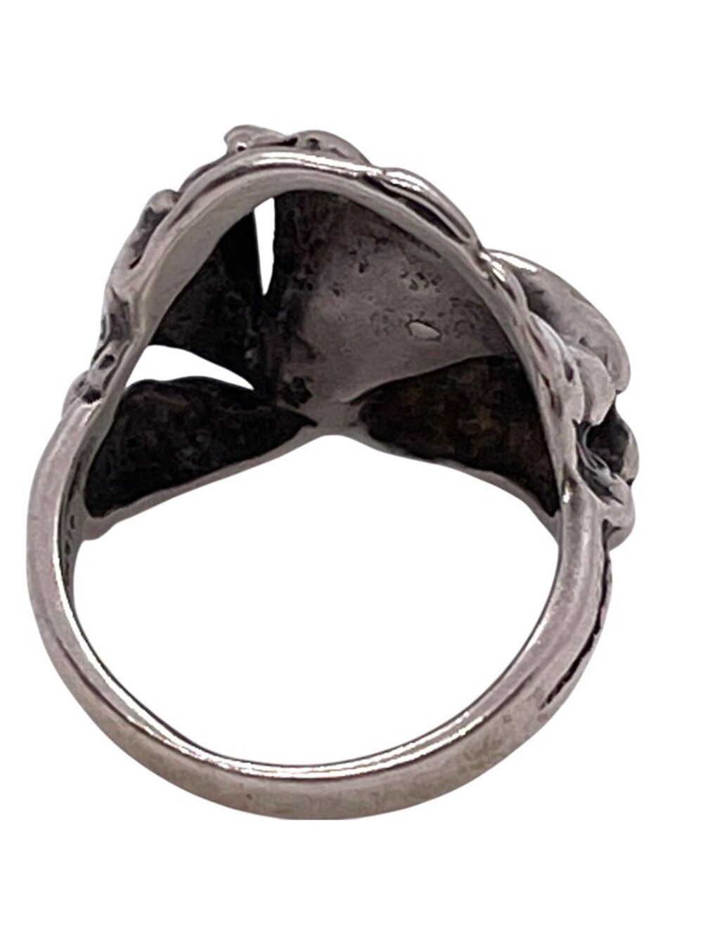 Vintage Sterling Silver Art Nouveau Statement Calla Lily Floral Ring Size 6.5 - Picture 4 of 11